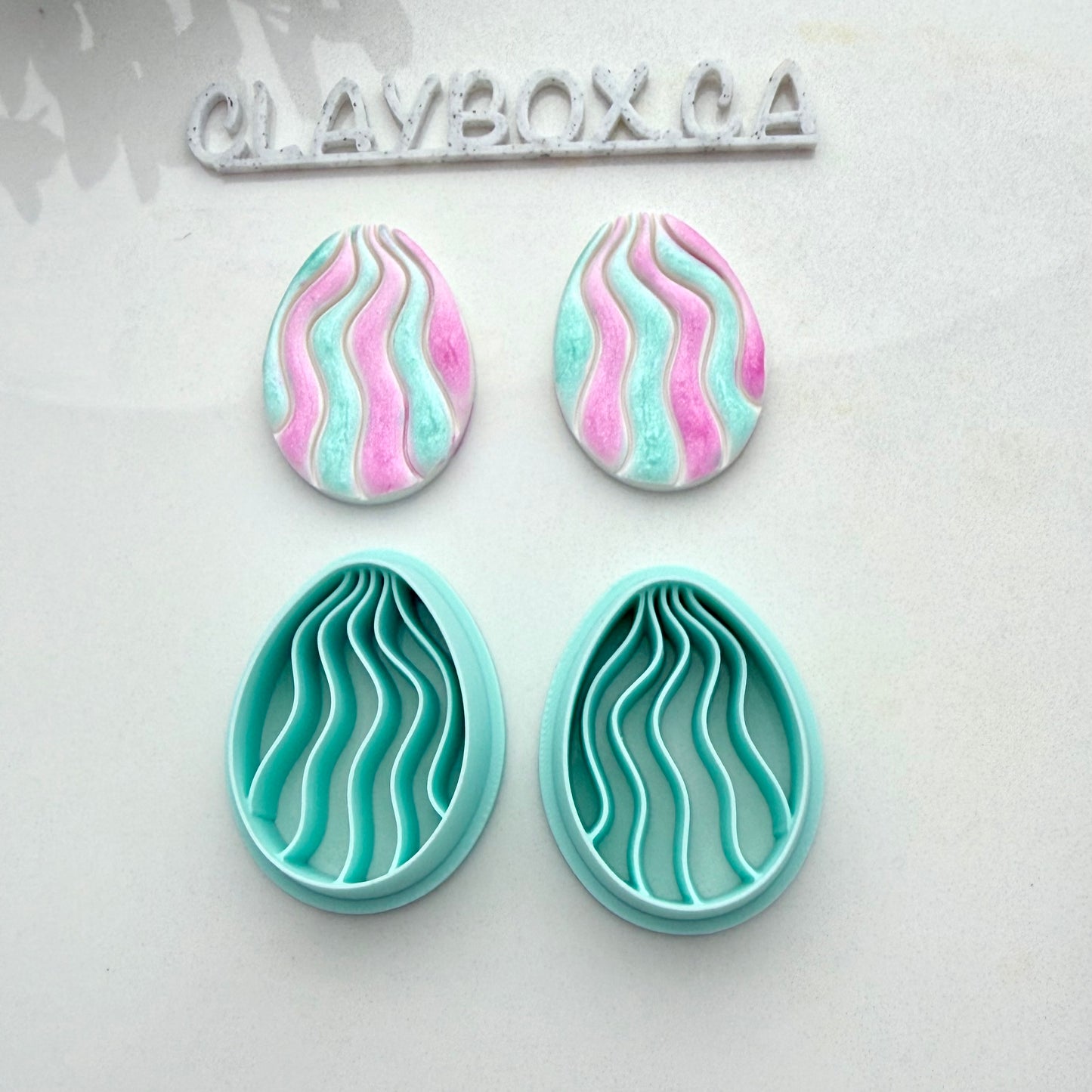 Easter Egg Clay Cutter Set – Polymer Clay Cutters with Swirly & Textured Designs – Perfect for Spring & Easter Crafts