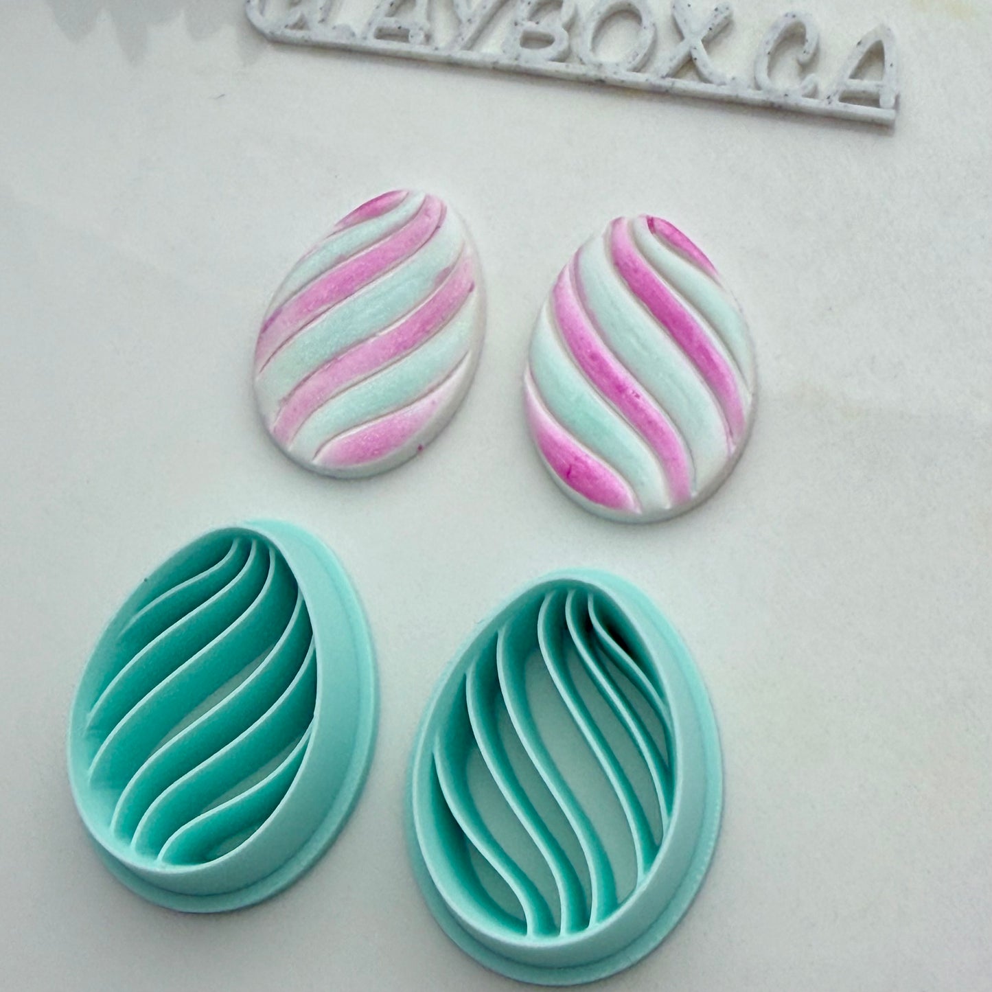 Easter Egg Clay Cutter Set – Polymer Clay Cutters with Swirly & Textured Designs – Perfect for Spring & Easter Crafts