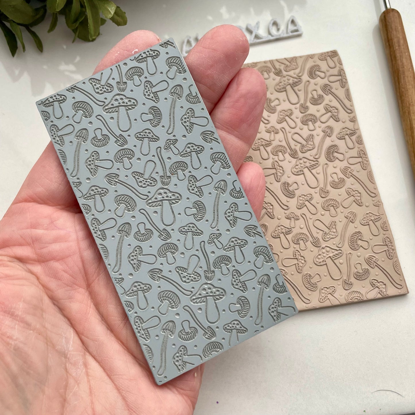 Mushrooms texture mat