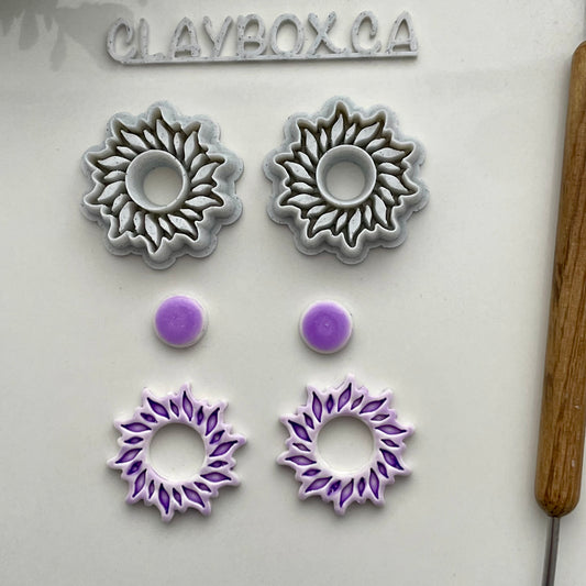 Sun donut cutter pair