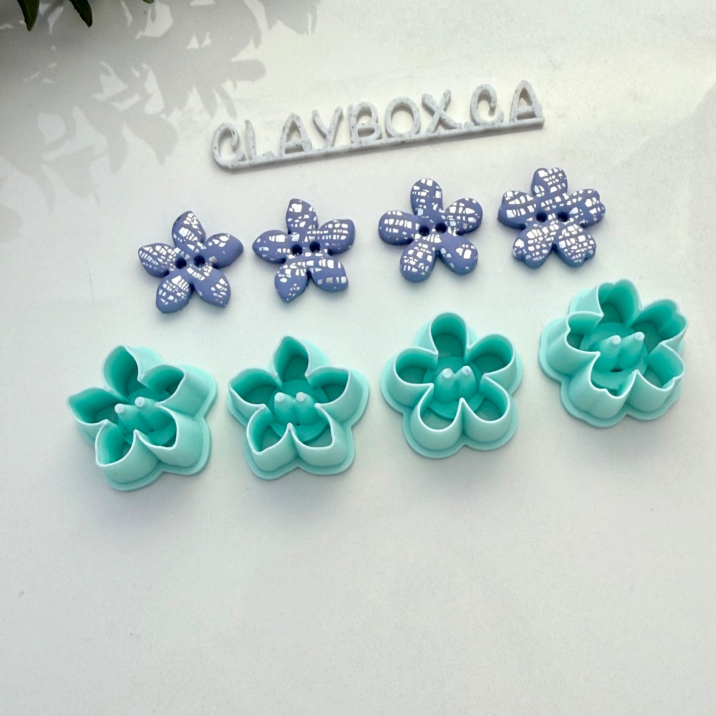 Flower Polymer Clay Cutter Set For Making Buttons