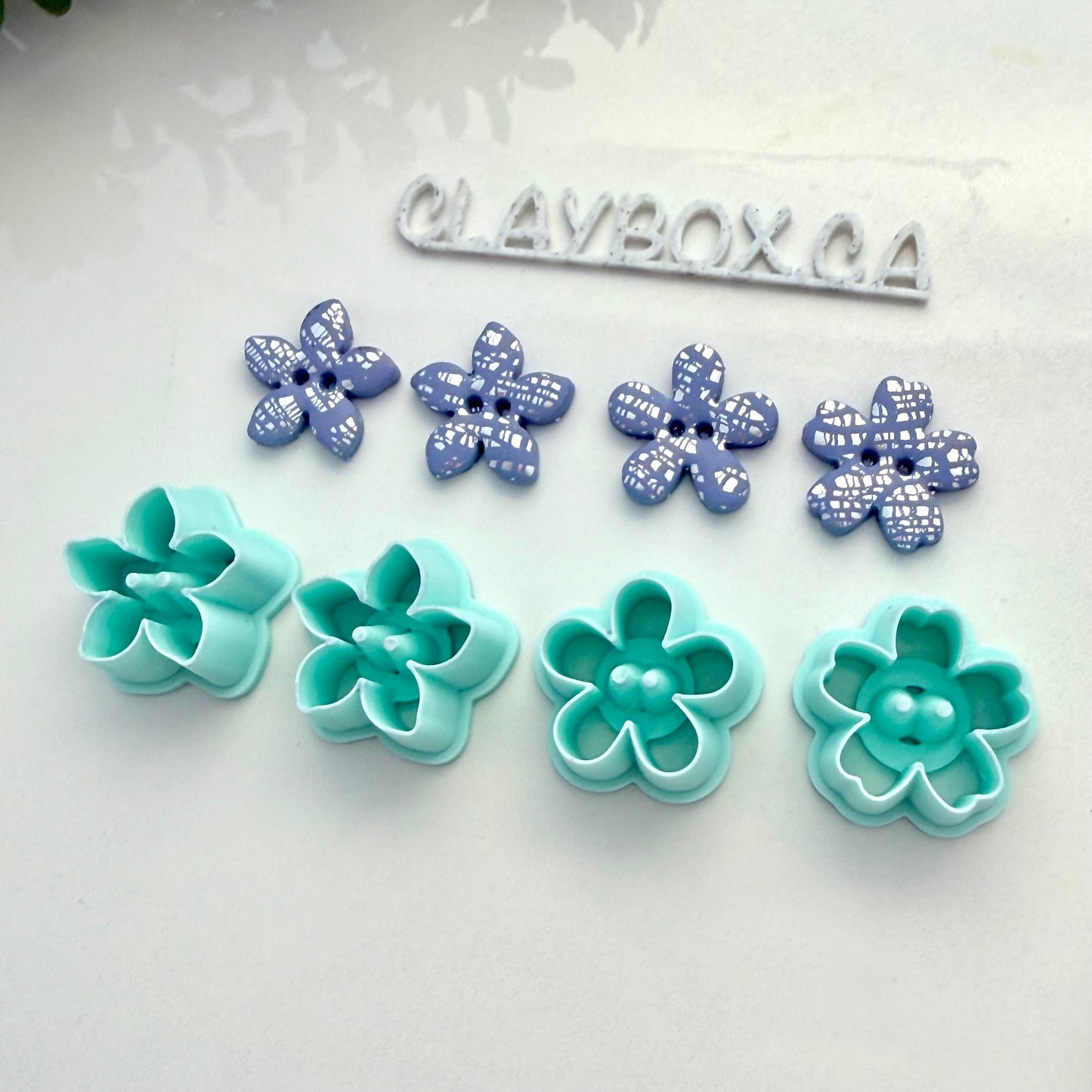 Flower Polymer Clay Cutter Set For Making Buttons