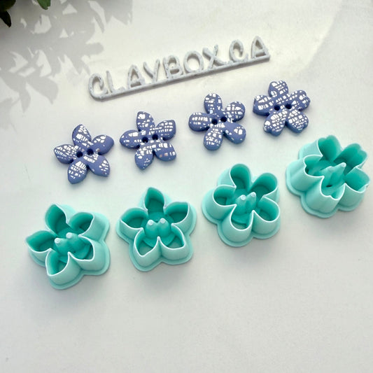 Flower Polymer Clay Cutter Set For Making Buttons