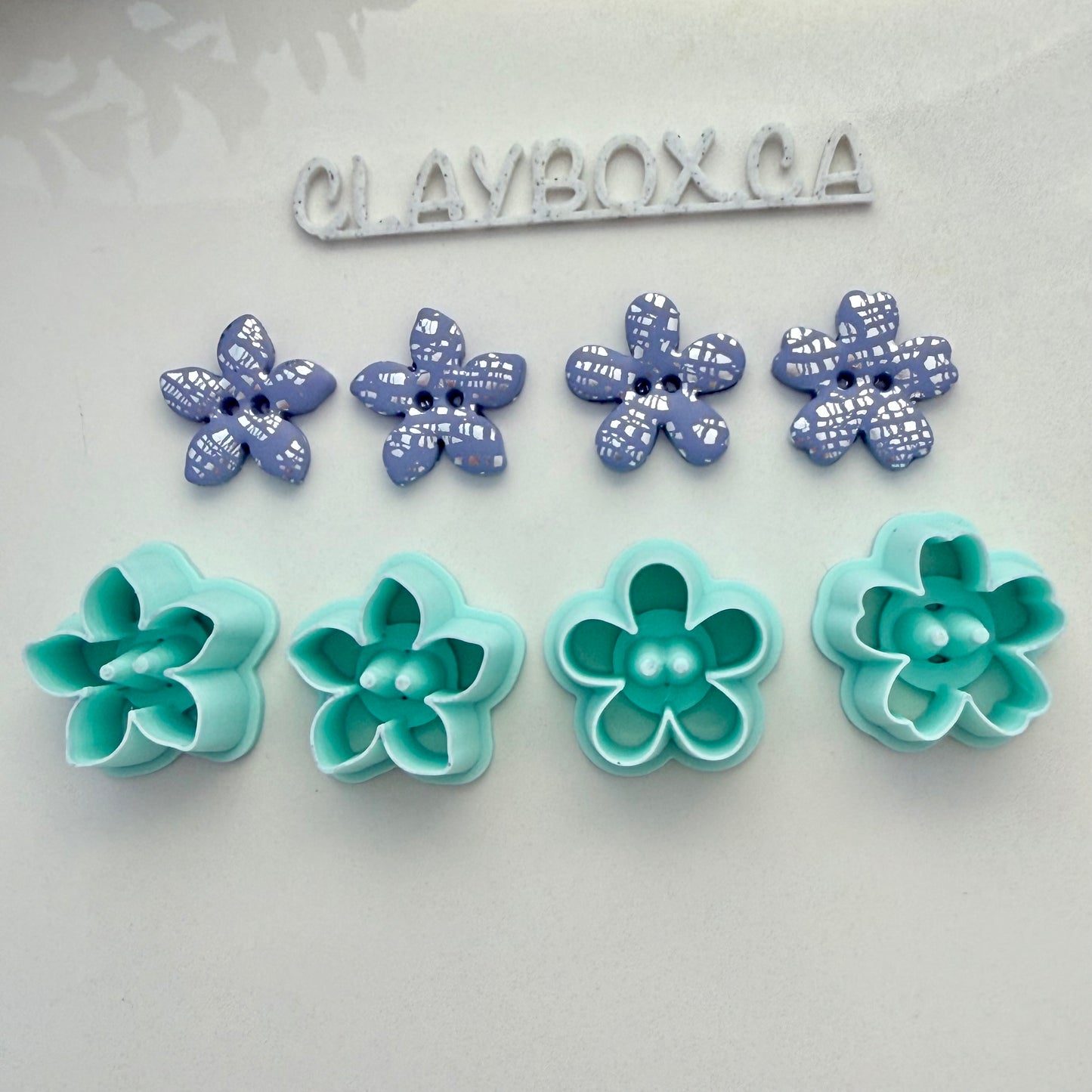 Flower Polymer Clay Cutter Set For Making Buttons