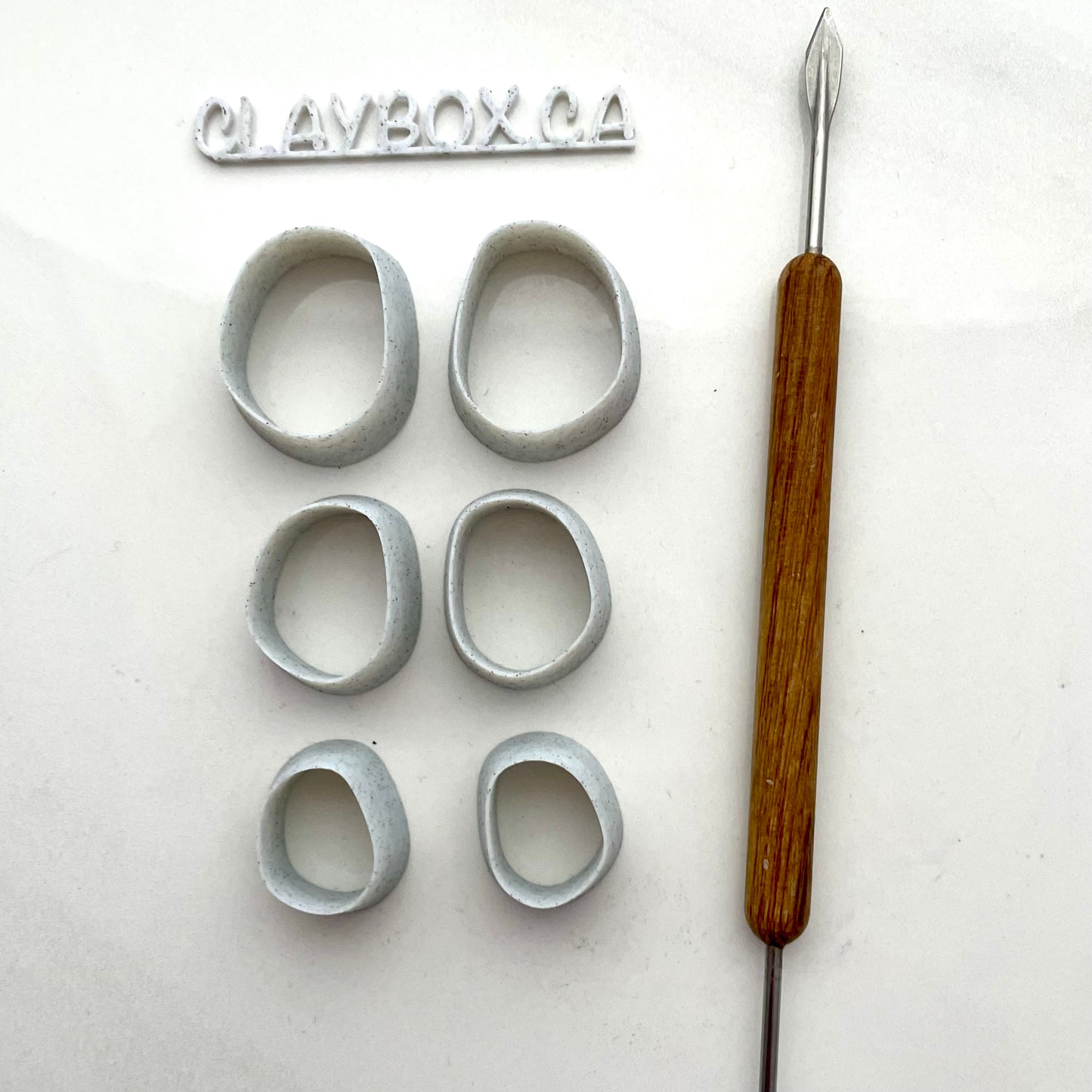 Pebble shape cutter pairs - made for use with polymer clay