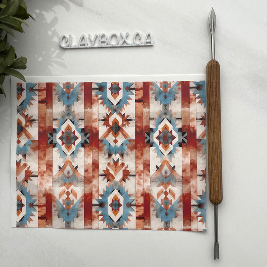 Southwest grunge image transfer - for use with polymer clay