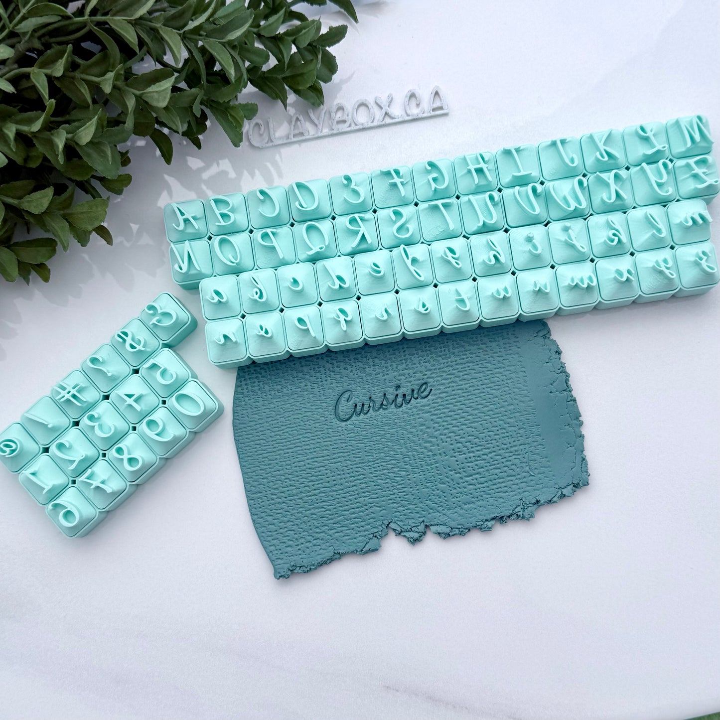 Elegant Script Alphabet Stamp Set for Pottery | Large Cursive Letter Stamps 1–2cm | Clay Letter Stamps | Ceramic & Polymer Clay Tools