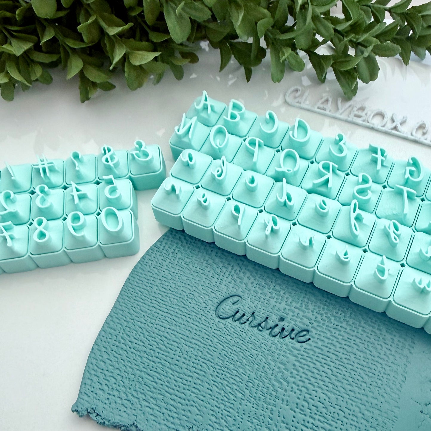 Elegant Script Alphabet Stamp Set for Pottery | Large Cursive Letter Stamps 1–2cm | Clay Letter Stamps | Ceramic & Polymer Clay Tools