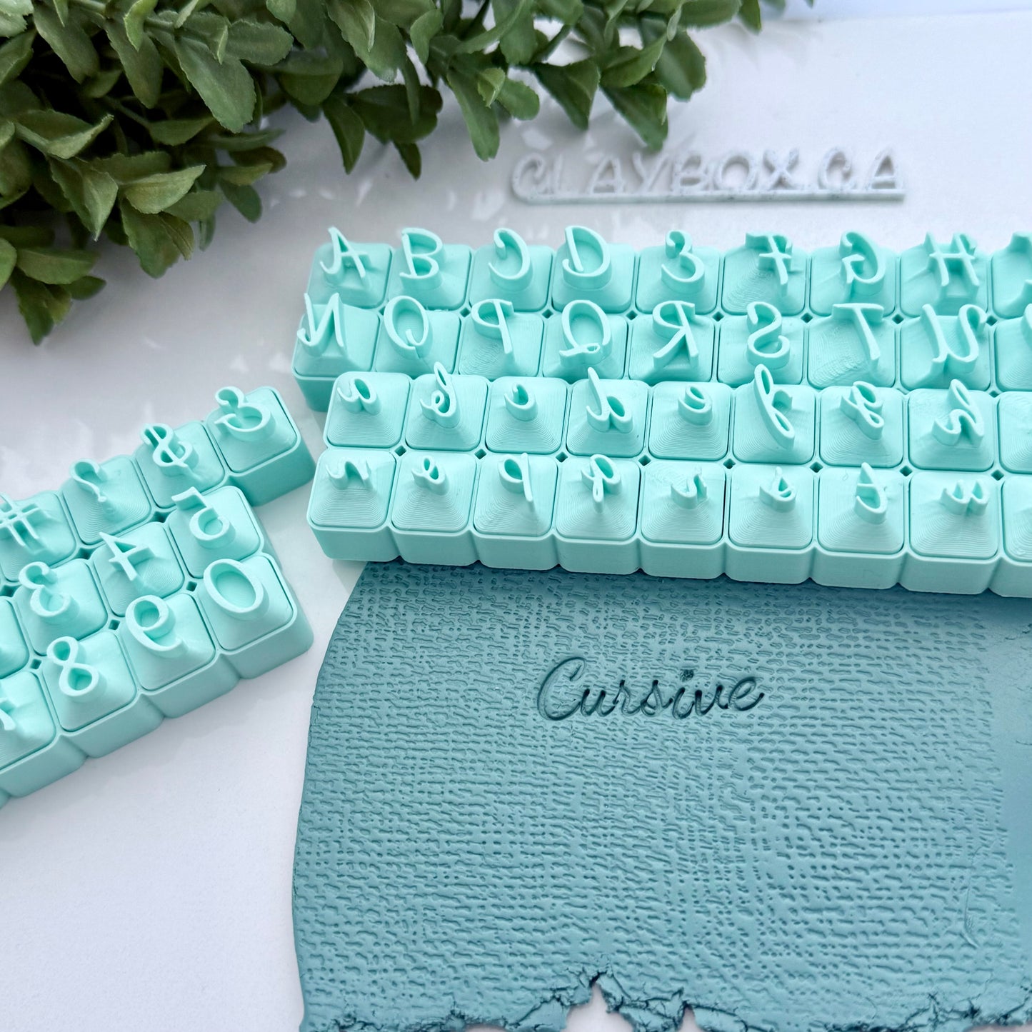 Elegant Script Alphabet Stamp Set for Pottery | Large Cursive Letter Stamps 1–2cm | Clay Letter Stamps | Ceramic & Polymer Clay Tools