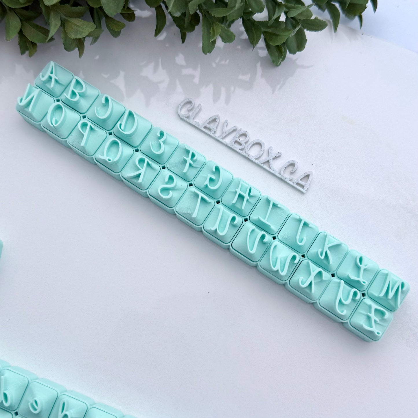 Elegant Script Alphabet Stamp Set for Pottery | Large Cursive Letter Stamps 1–2cm | Clay Letter Stamps | Ceramic & Polymer Clay Tools