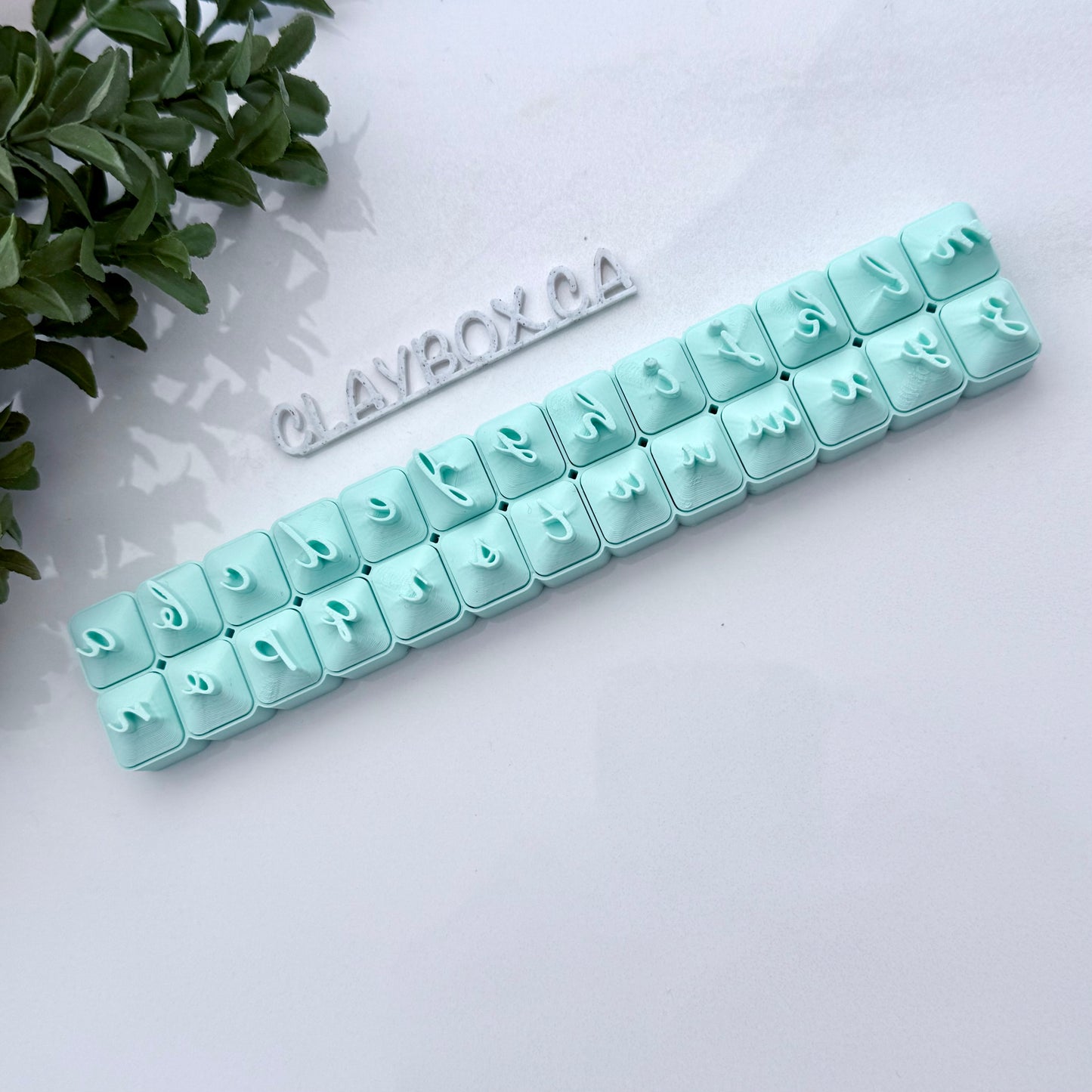 Elegant Script Alphabet Stamp Set for Pottery | Large Cursive Letter Stamps 1–2cm | Clay Letter Stamps | Ceramic & Polymer Clay Tools