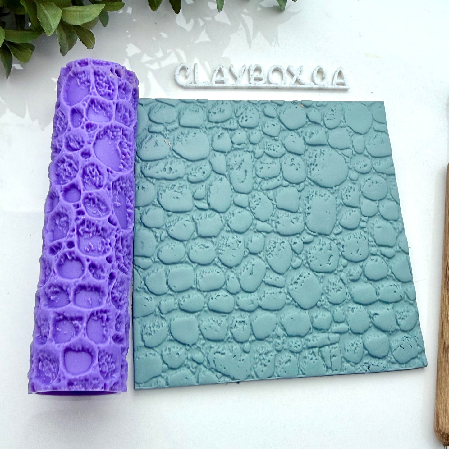 Cobblestone Texture Roller for Clay | Deep Texture Roller 10cm | Polymer Clay & Pottery Tool | Stone Texture Roller