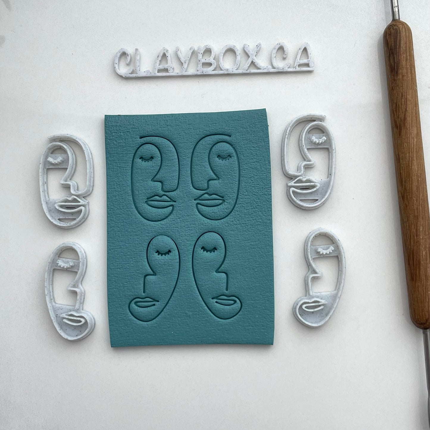 Abstract faces stamp set