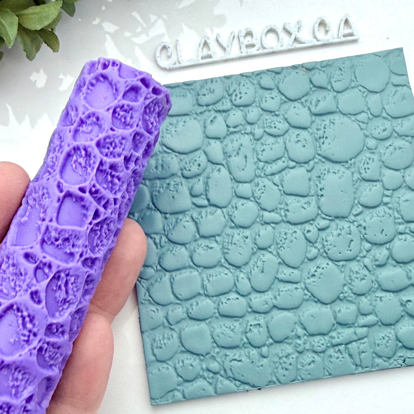 Cobblestone Texture Roller for Clay | Deep Texture Roller 10cm | Polymer Clay & Pottery Tool | Stone Texture Roller