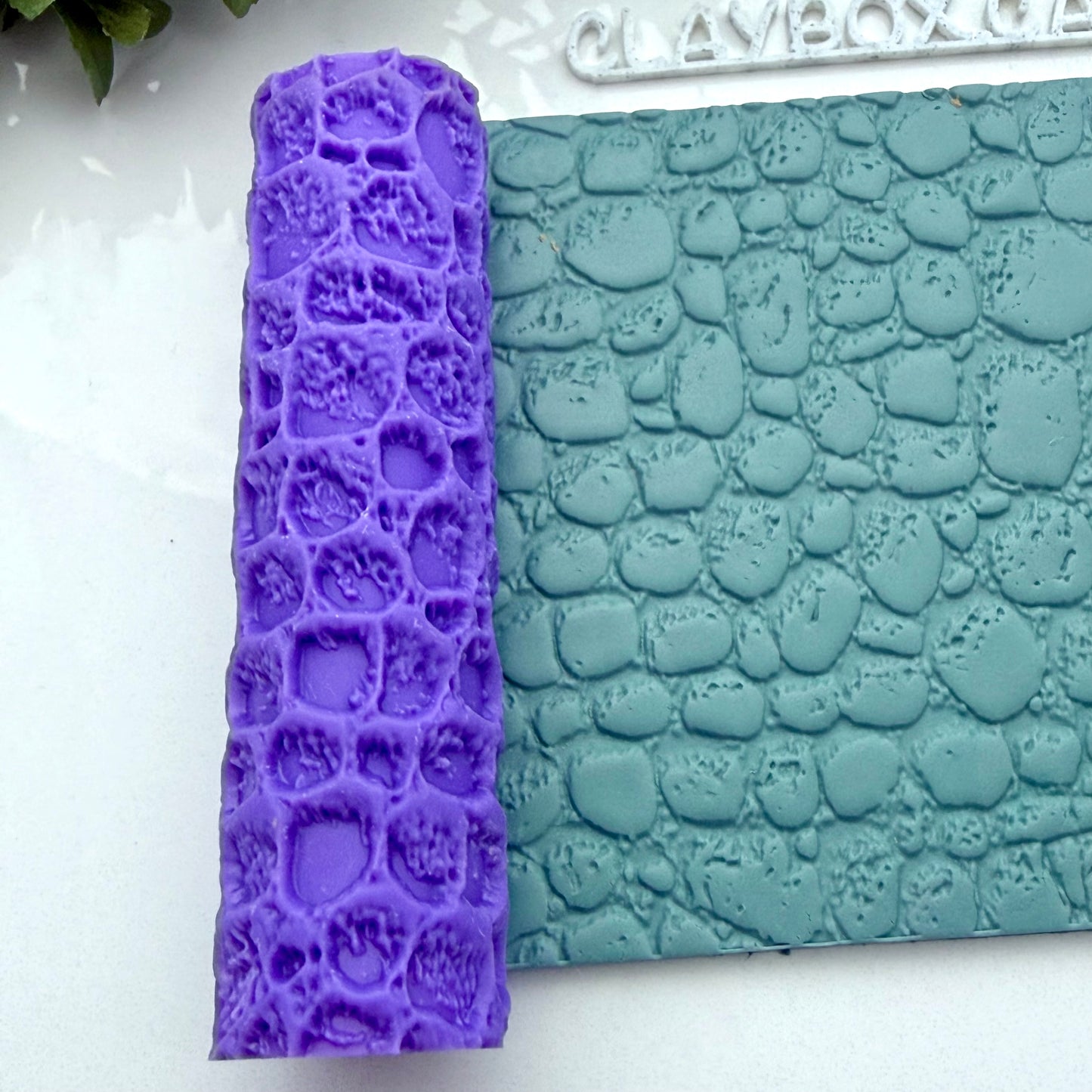 Cobblestone Texture Roller for Clay | Deep Texture Roller 10cm | Polymer Clay & Pottery Tool | Stone Texture Roller