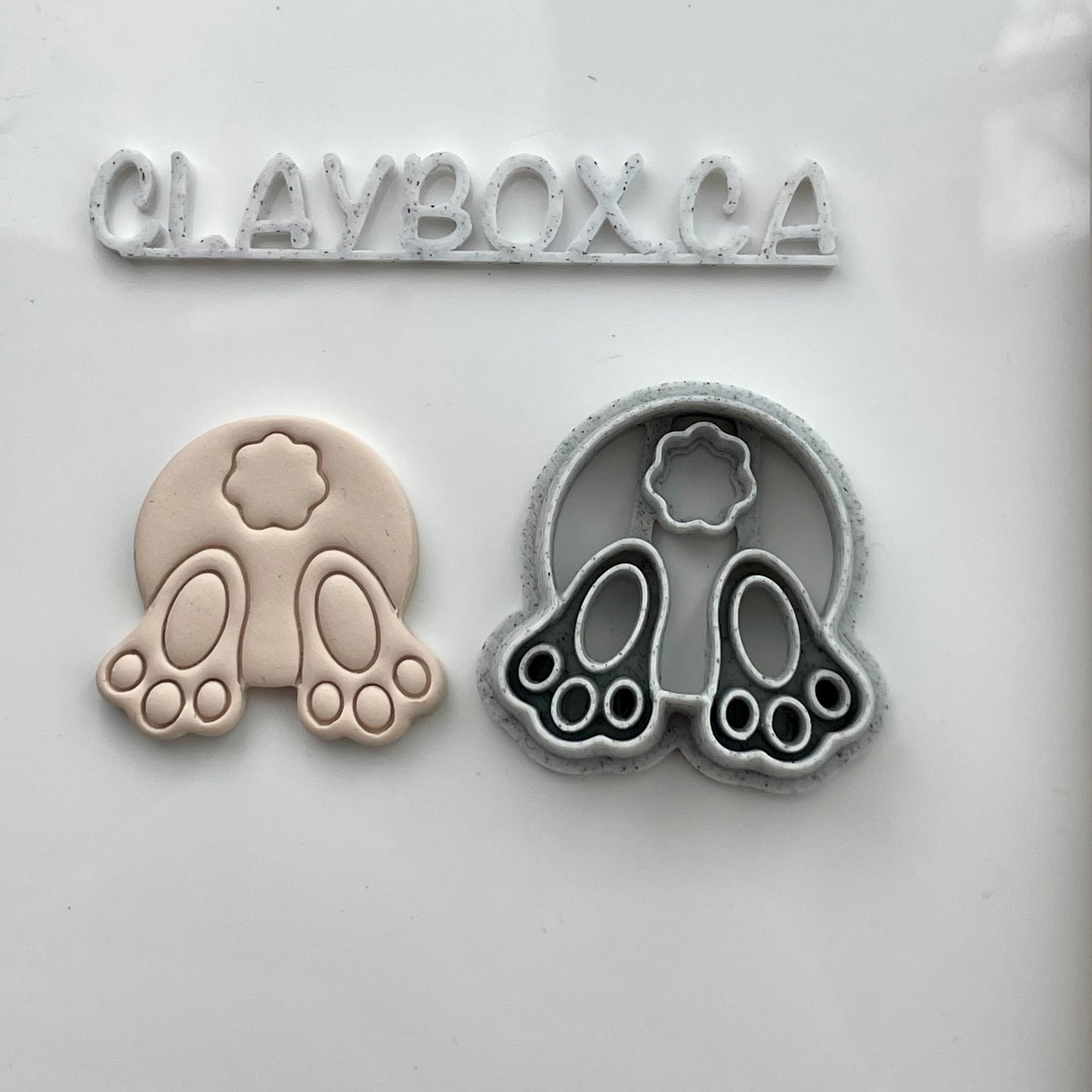 Cottontail Bunny Rabbit Polymer Clay Cutter - Stamp and Cutter Combo