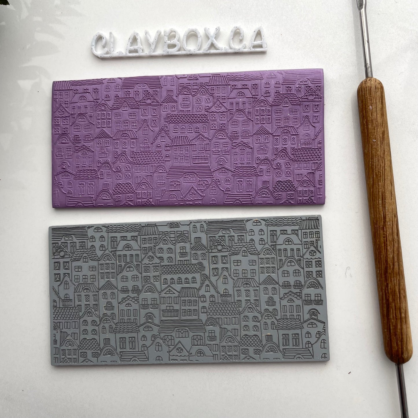 Townscape houses texture mat