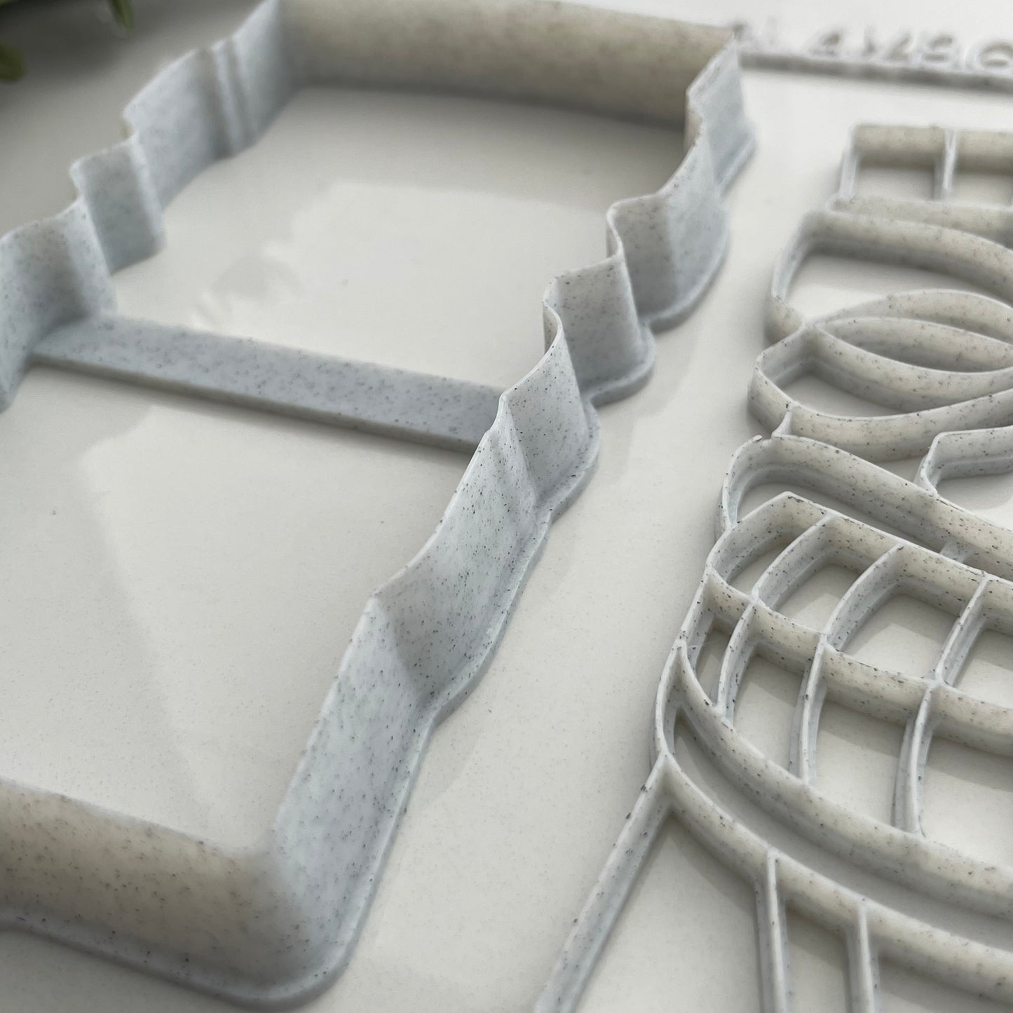 Large tiki mask stamp and matching cutter - made for use with polymer clay