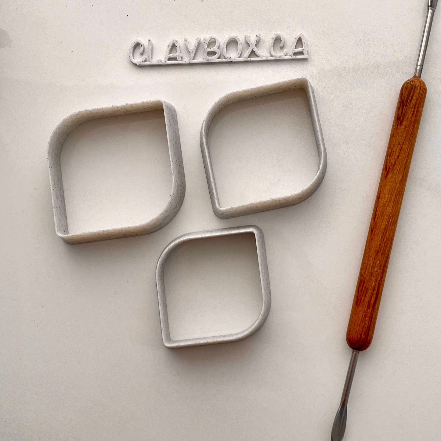 Curved Drop Cutter Set for Polymer Clay – Small & Large Sizes – 3D Printed Clay Tools