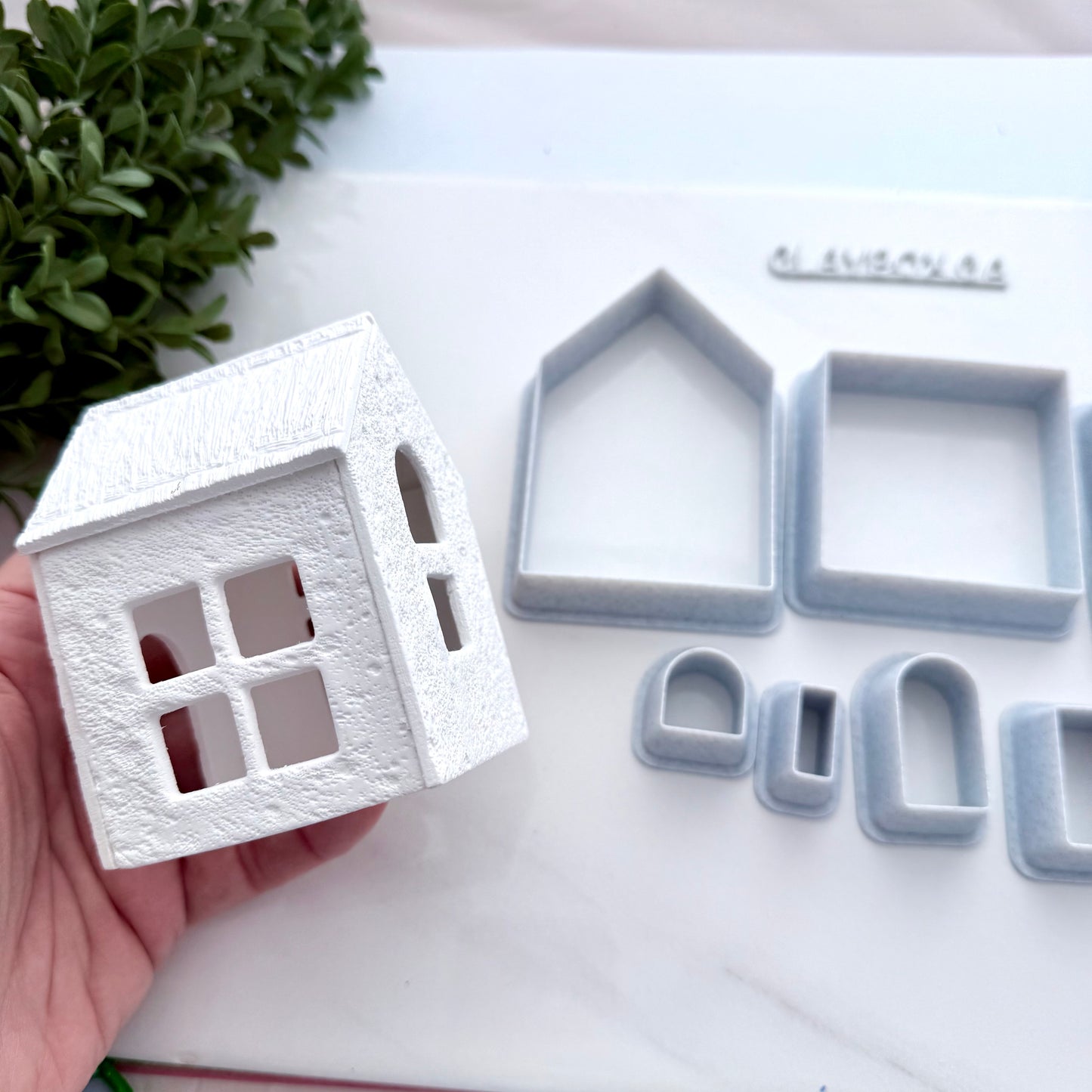 Tea Light House Cutter Set for Clay | Pottery House Cutters & Stamps | Luminary House Kit | Polymer Clay & Ceramic Tools