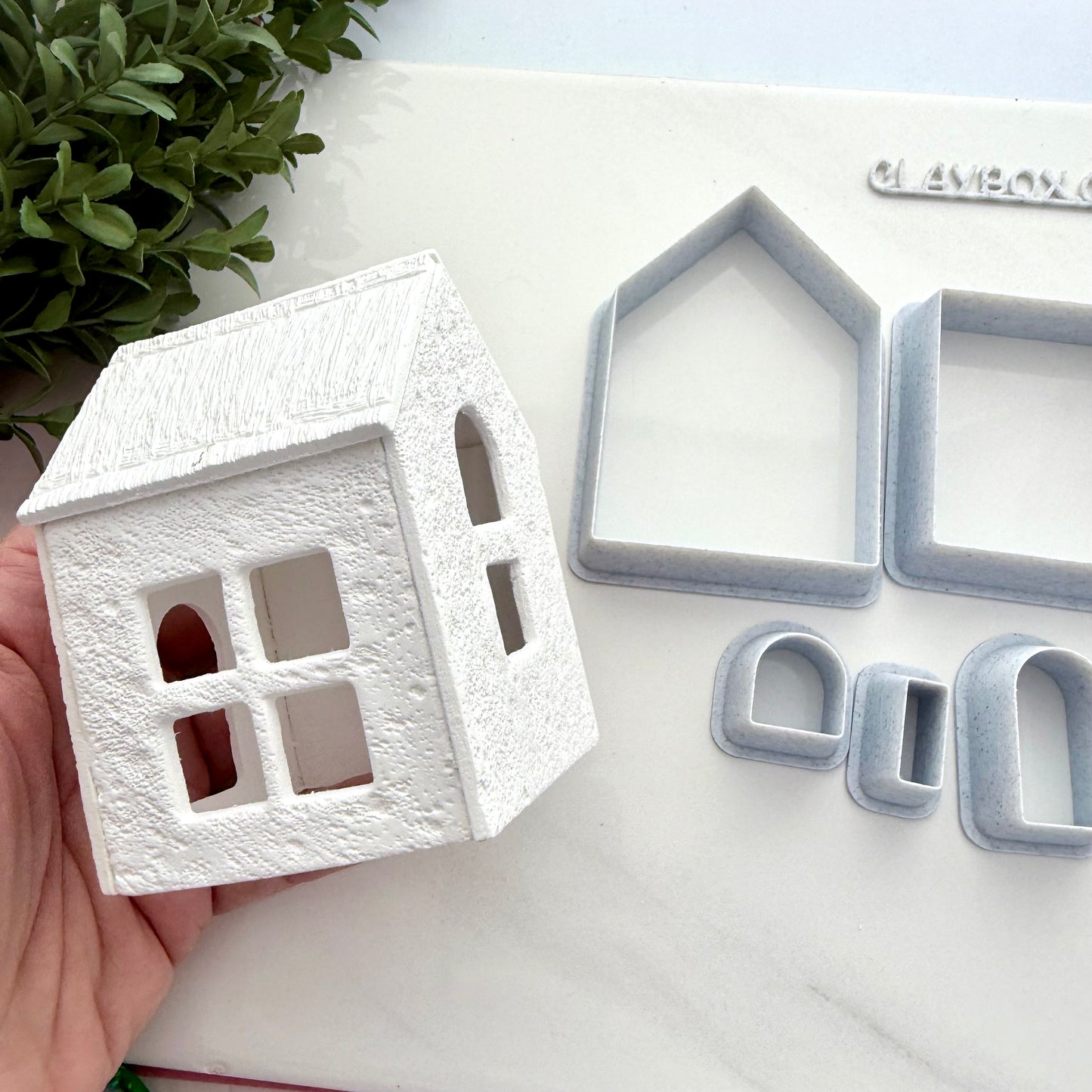 Tea Light House Cutter Set for Clay | Pottery House Cutters & Stamps | Luminary House Kit | Polymer Clay & Ceramic Tools