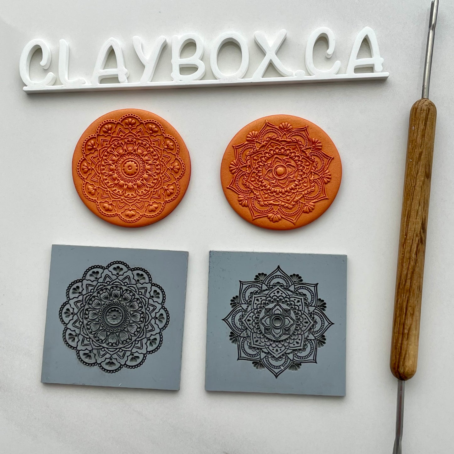 Mandala texture mat pair