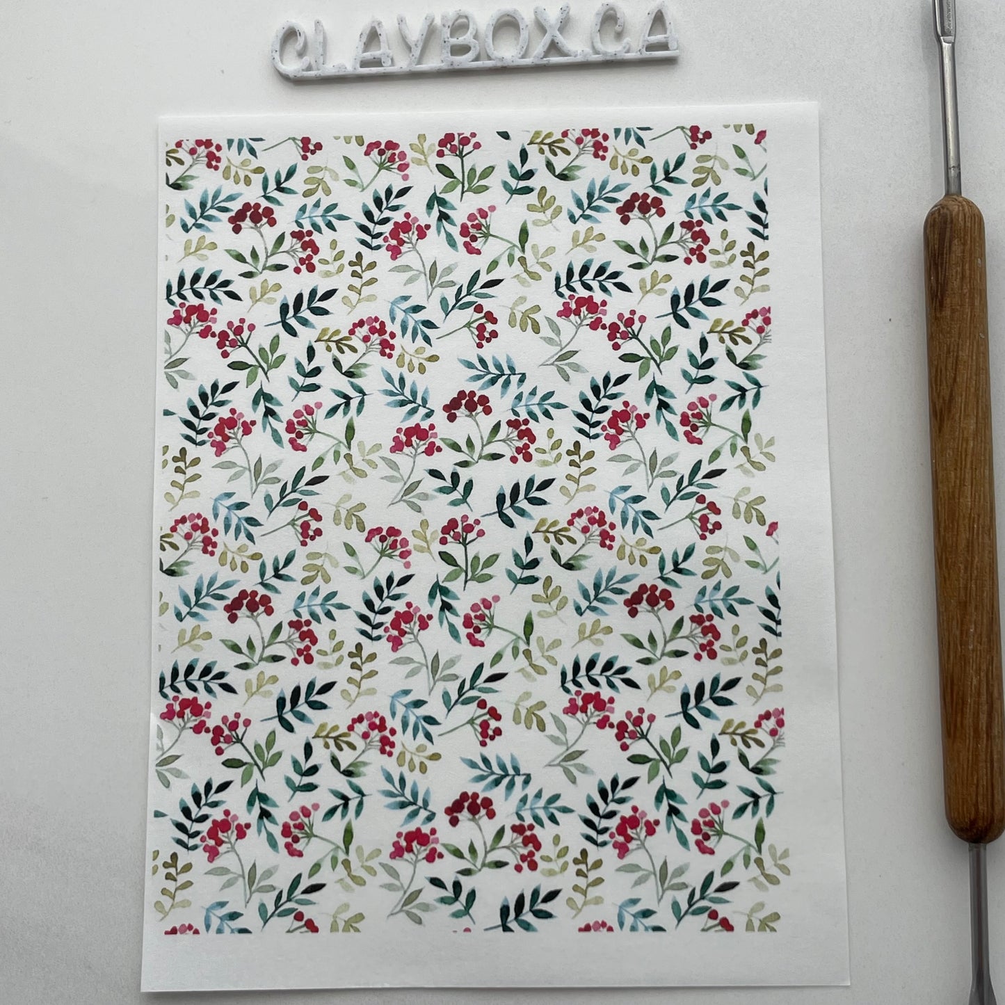 Rowan berries image transfer - for use with polymer clay