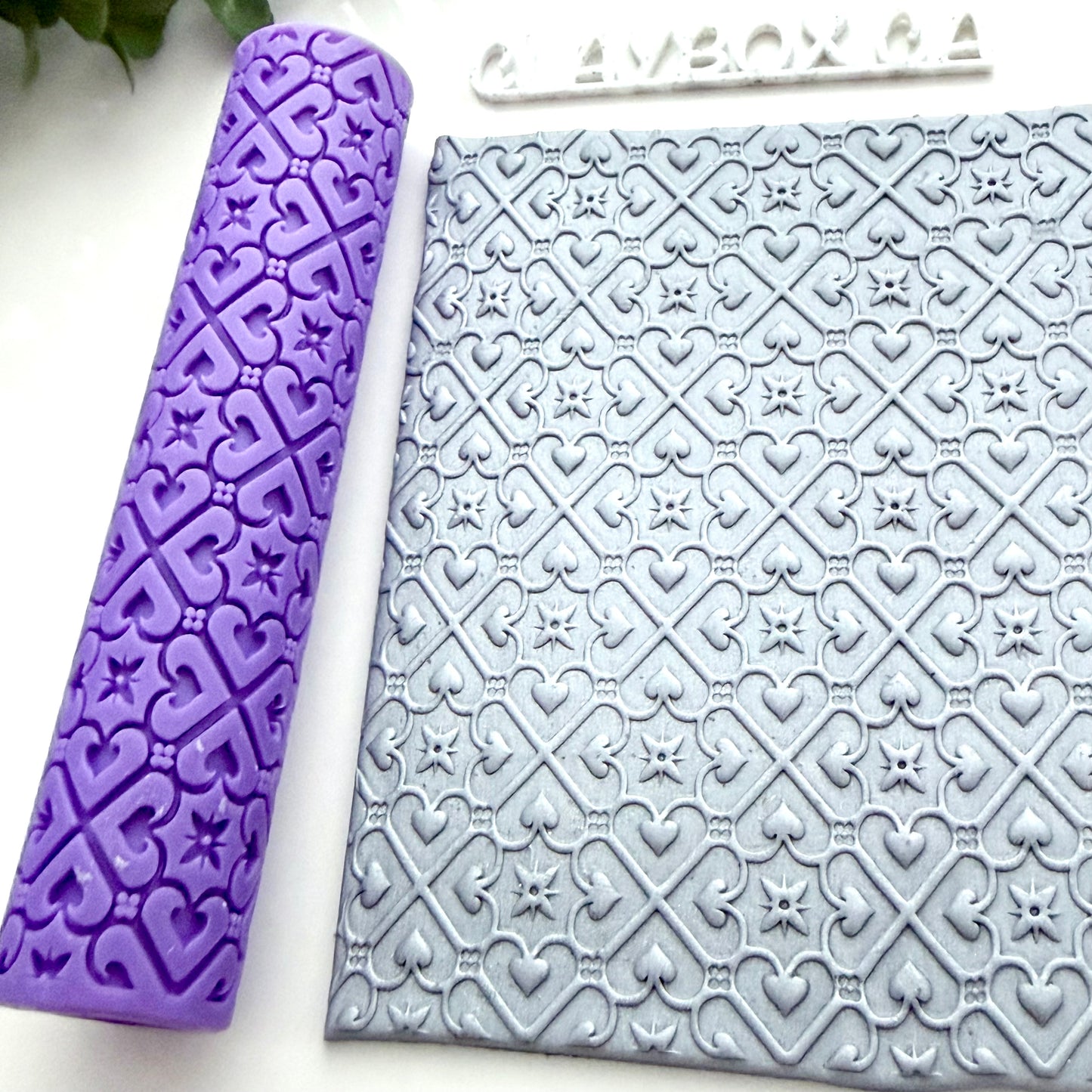 Tile Texture Roller #3 – Polymer Clay Roller – Embossing Pattern Roller – 4” Clay Texture Tool – Pottery & Polymer Clay