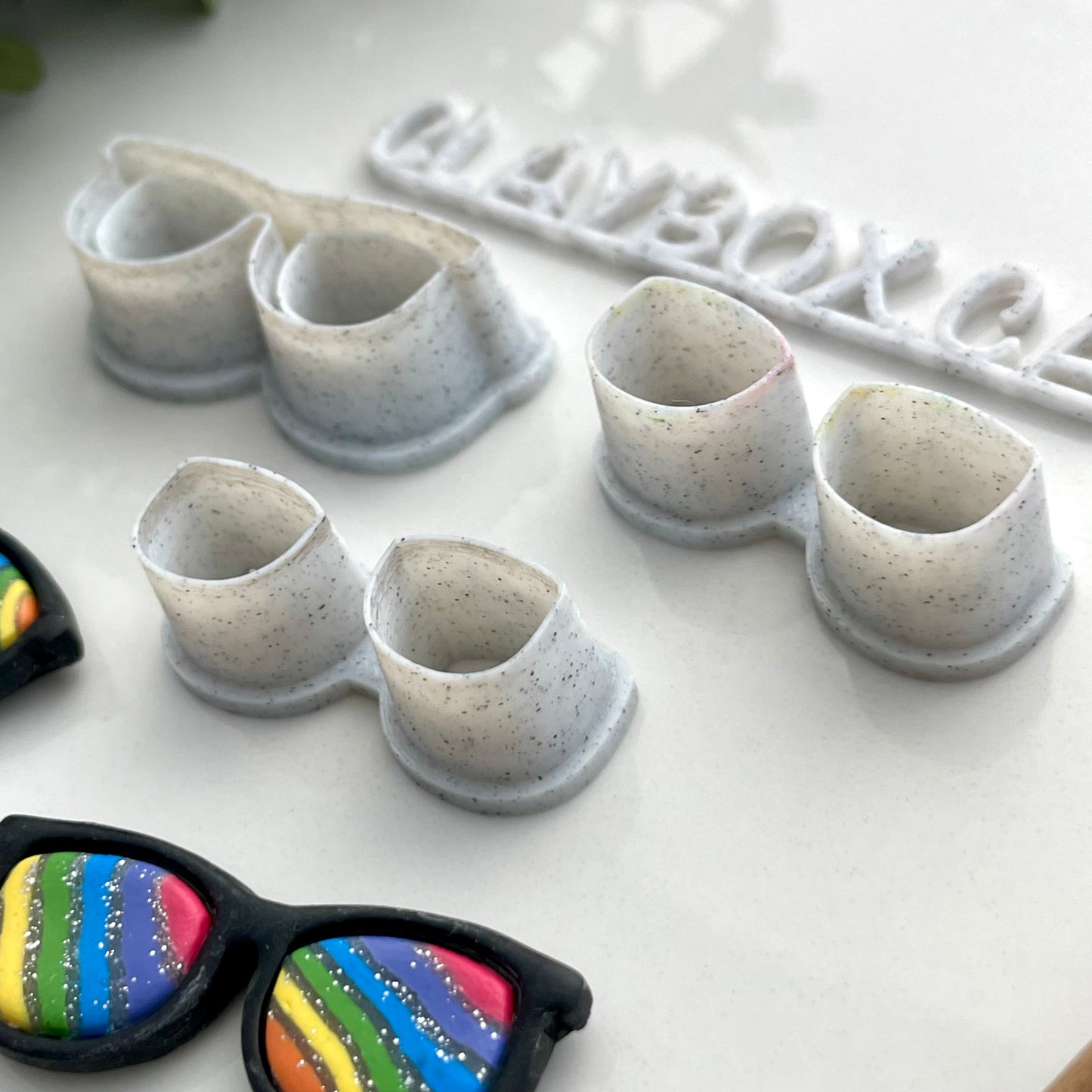 Sunglasses stamp/cutter, plus two hole cutters