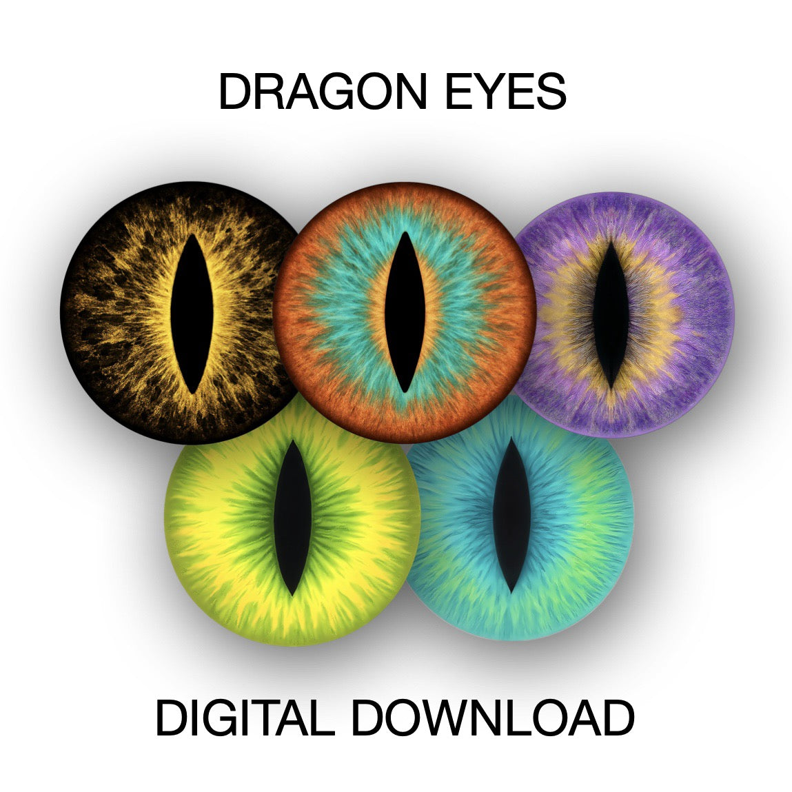 Mystical Dragon Eye Image Set – 18 High-Resolution Digital Files