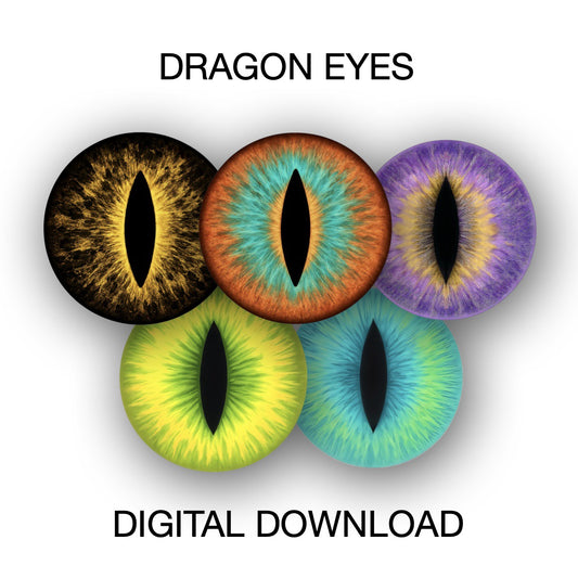 Mystical Dragon Eye Image Set – 18 High-Resolution Digital Files