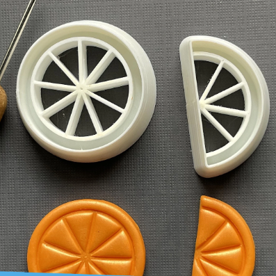 Orange slices stamp/cutter pair