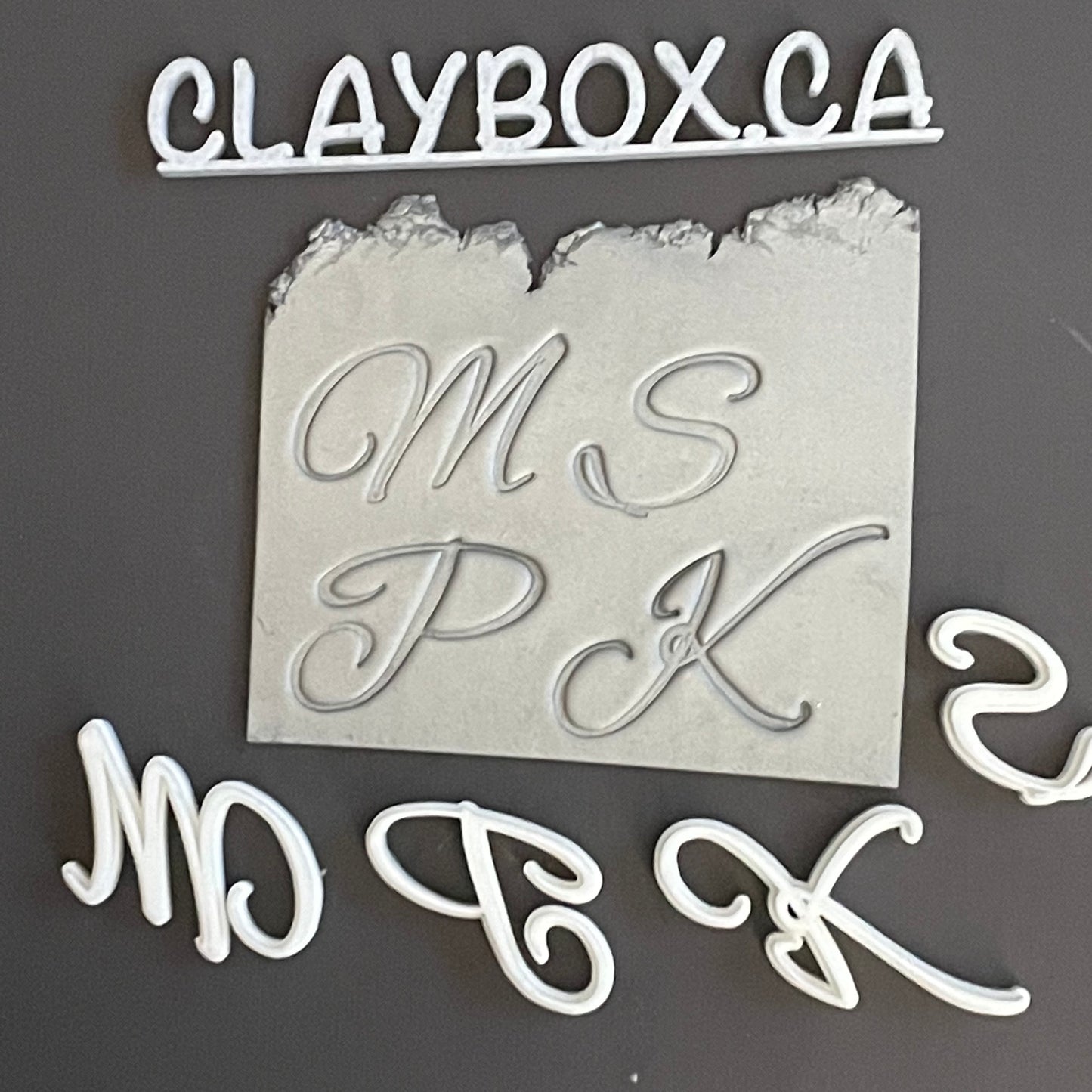 Large letter stamp - made for use with polymer clay