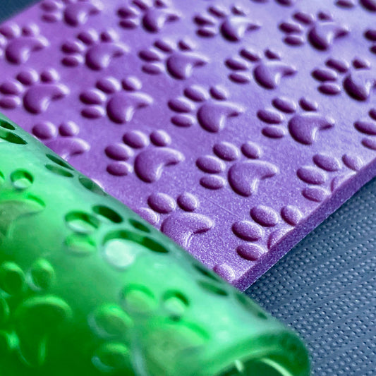 Paw Print Texture Roller for Polymer Clay – 3D Printed Clay Tool for Pet Lovers