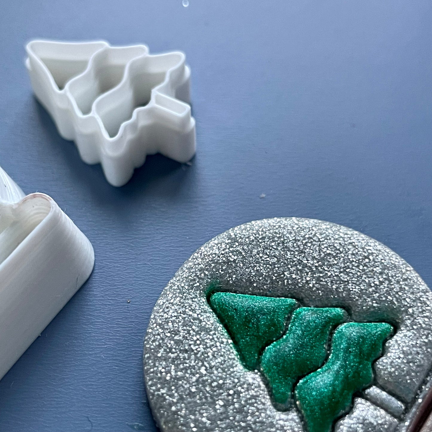 Snow Globe Cutter with Tree Stamp | Polymer Clay Tools | 3D Printed Cutter for Holiday Crafts