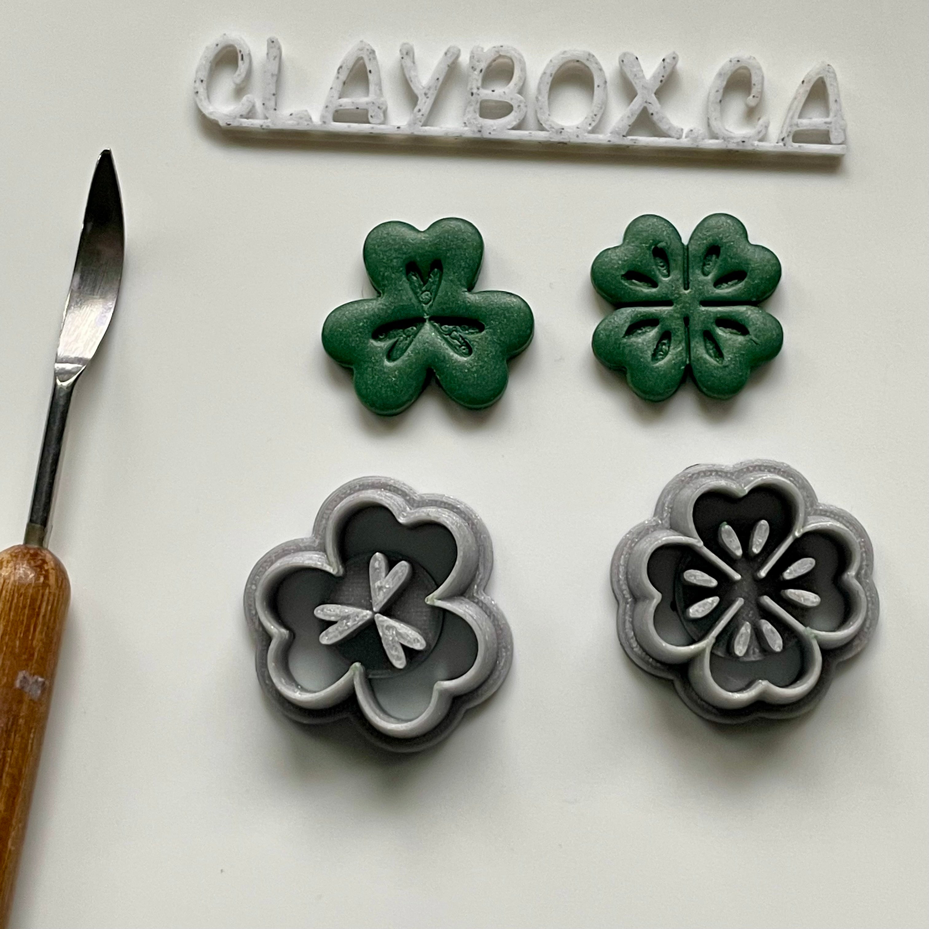 Shamrock stamp/cutter pair – Clay Box Supplies