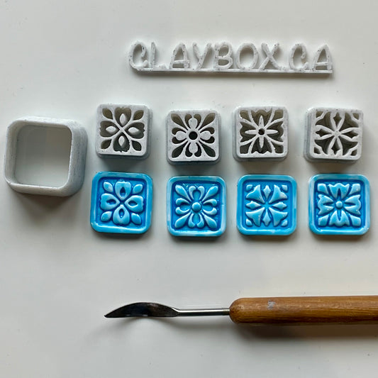 Talavera stamp set with matching cutter