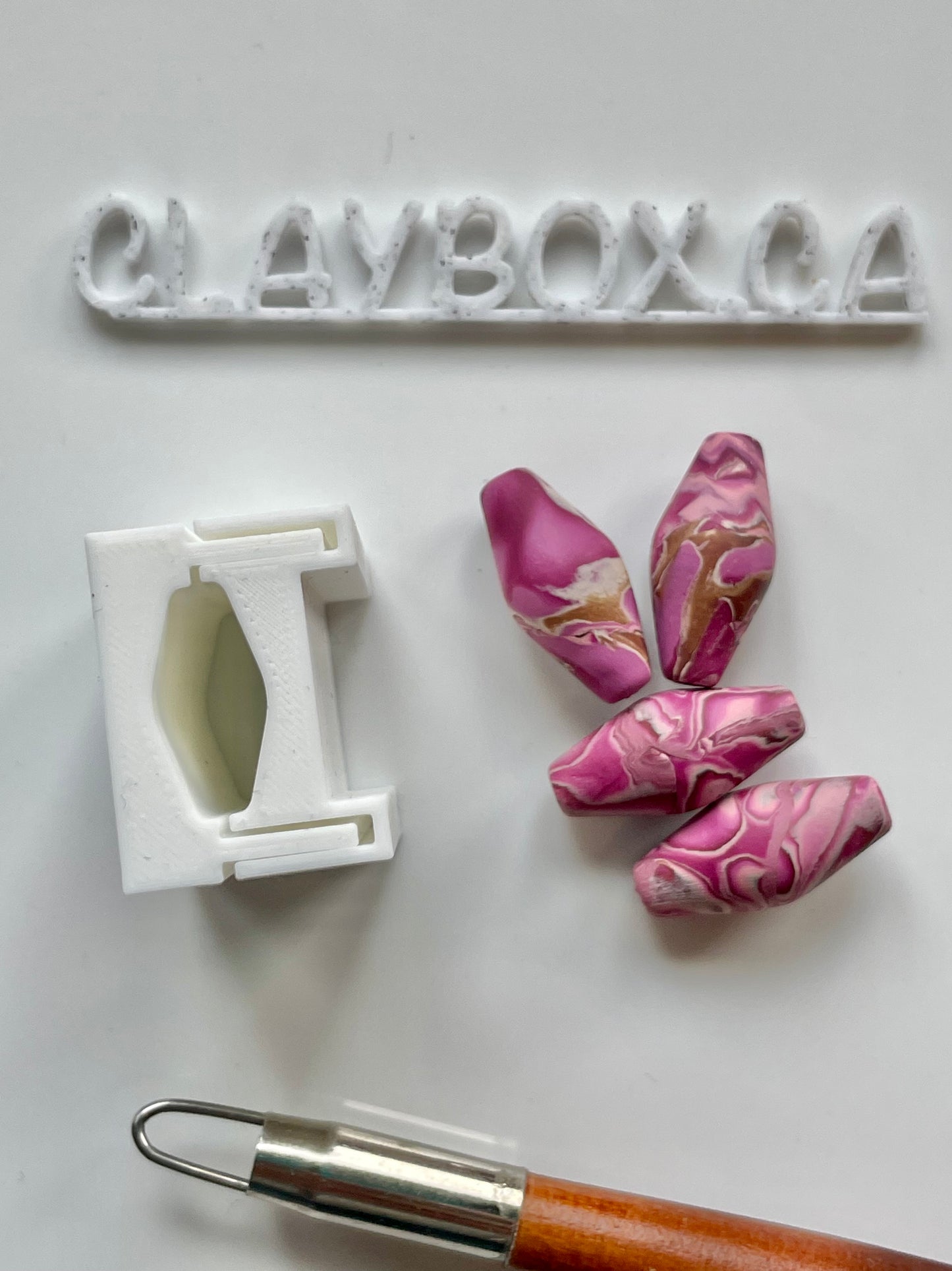 Long bicone bead roller - made for use with polymer clay