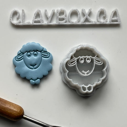 Sheep Polymer Clay Cutter & Stamp – Cute Combined Tool for Polymer Clay, Perfect for Earrings And Crafts