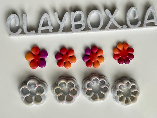 Layered flowers cutter set - made for use with polymer clay