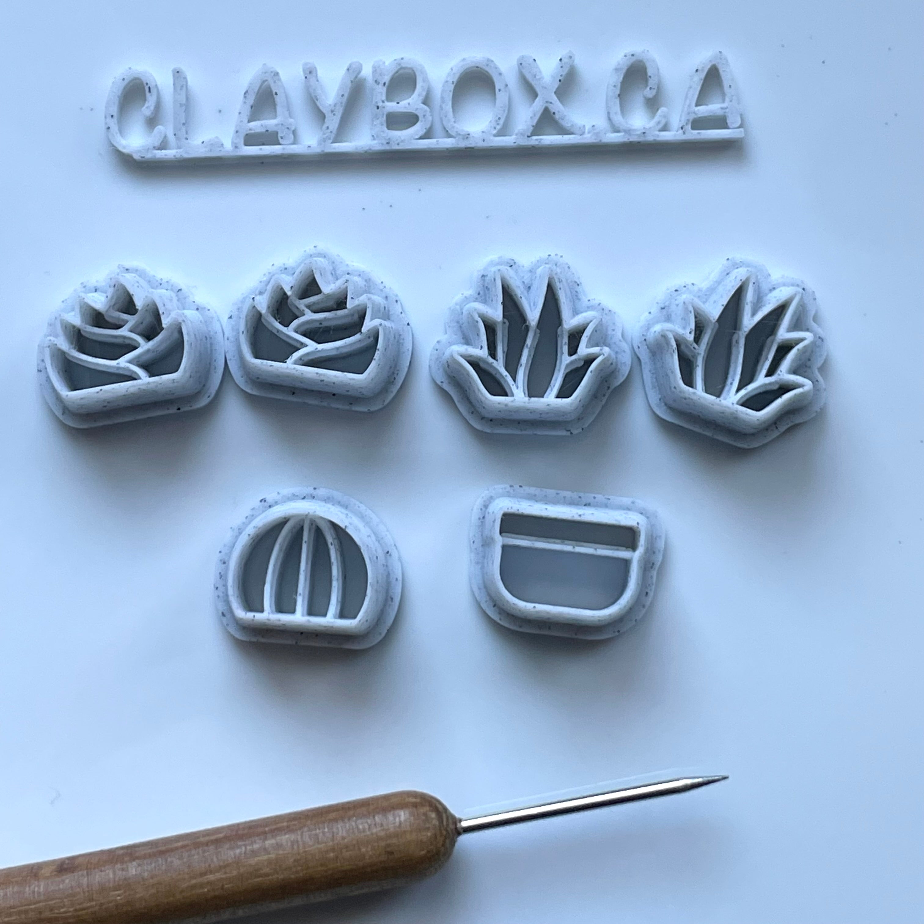 Cactus and Succulent Cutter Set for Polymer Clay - 6 Piece Stamp Cutte ...