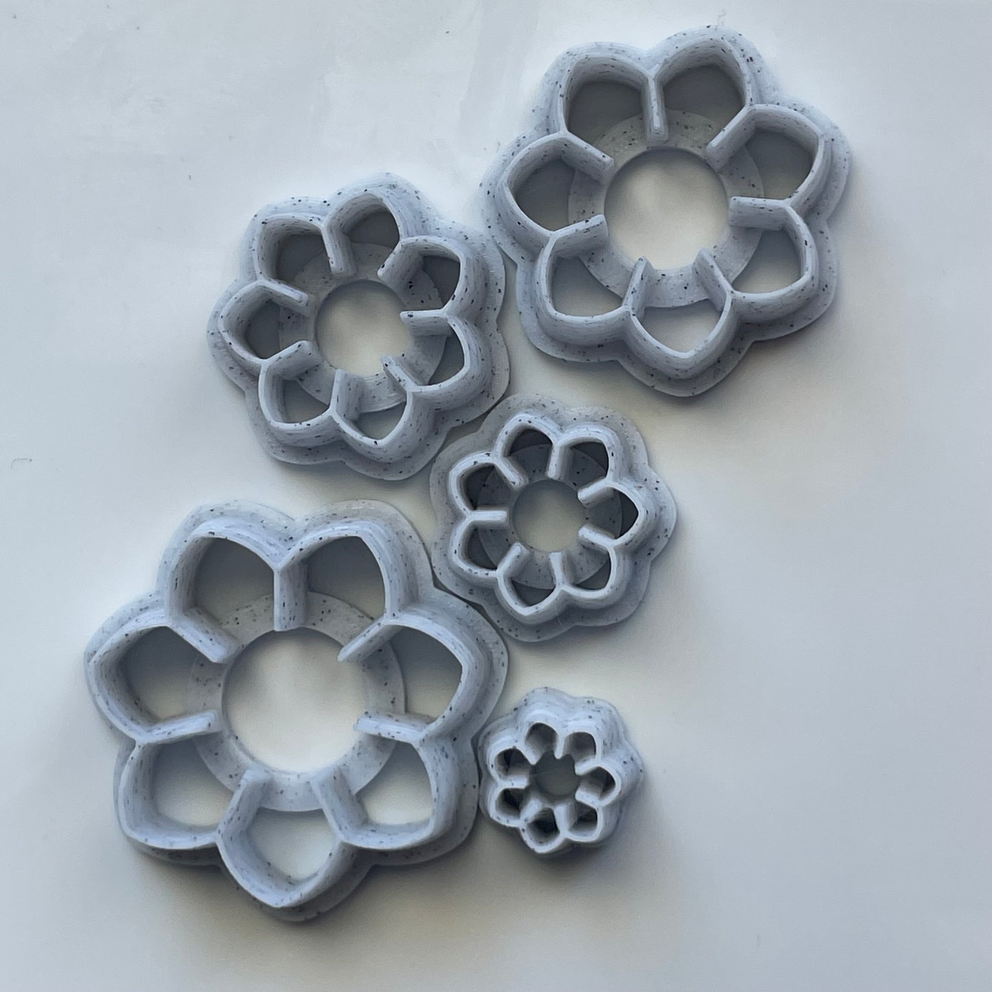 Layered flowers cutter set - made for use with polymer clay