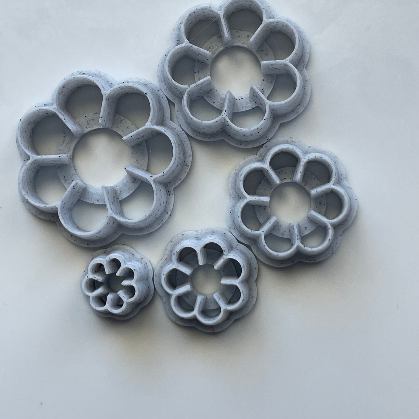 Layered flowers cutter set - made for use with polymer clay