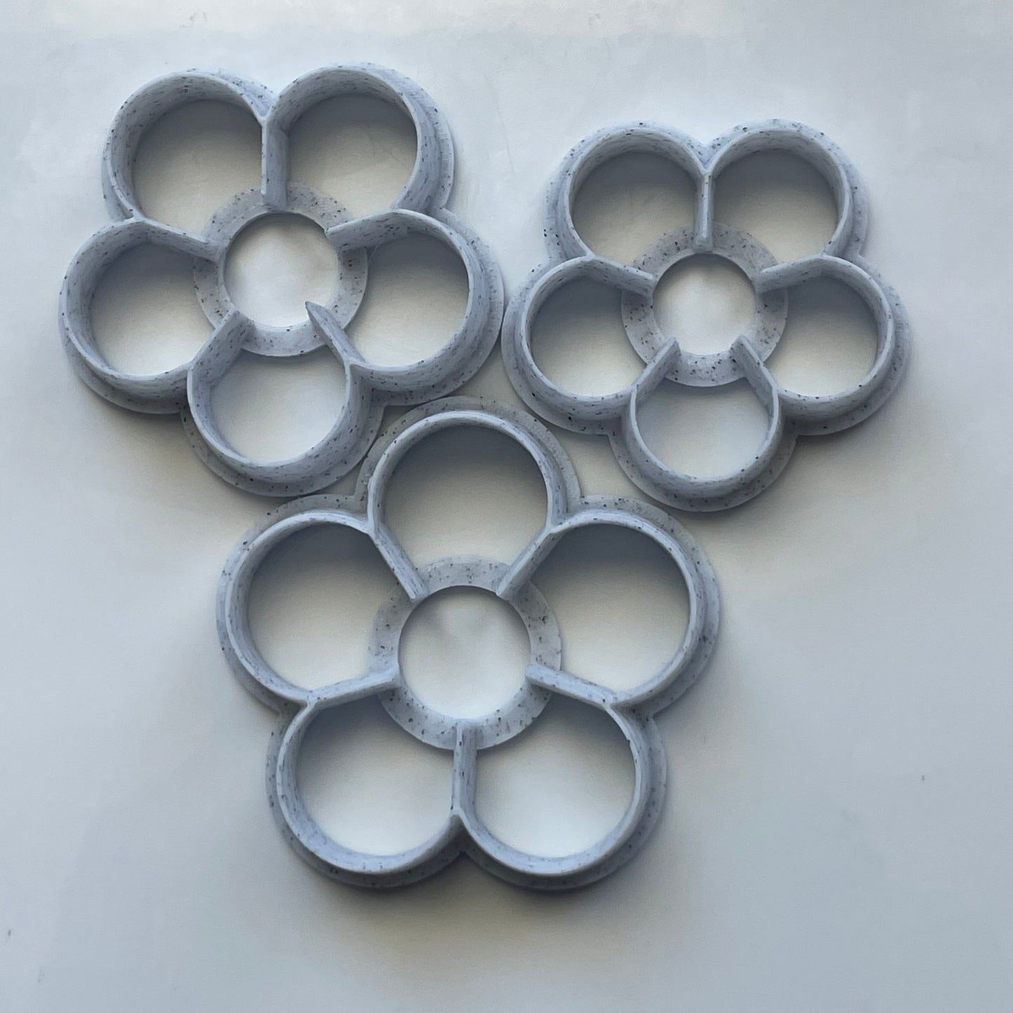 Layered flowers cutter set - made for use with polymer clay