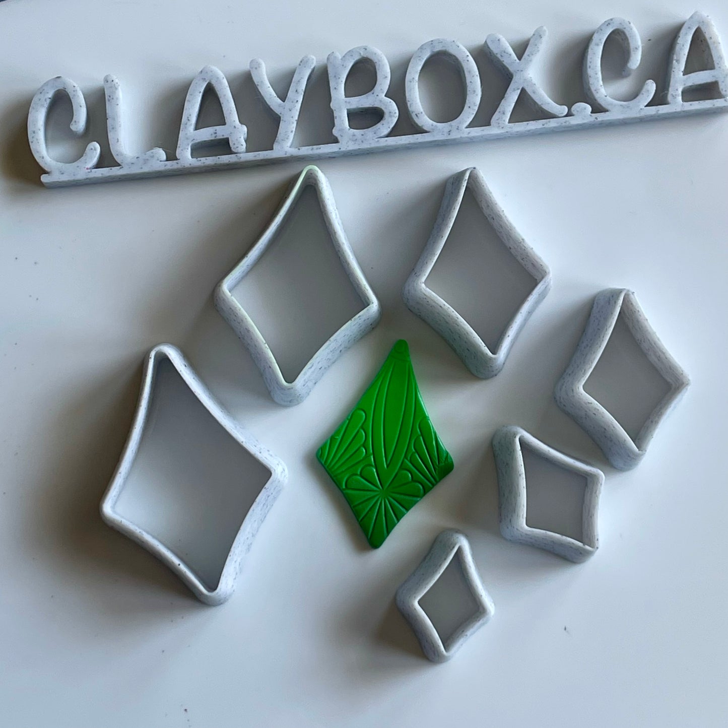 Dished Diamond Cutter Set | 3D Printed Polymer Clay Cutters