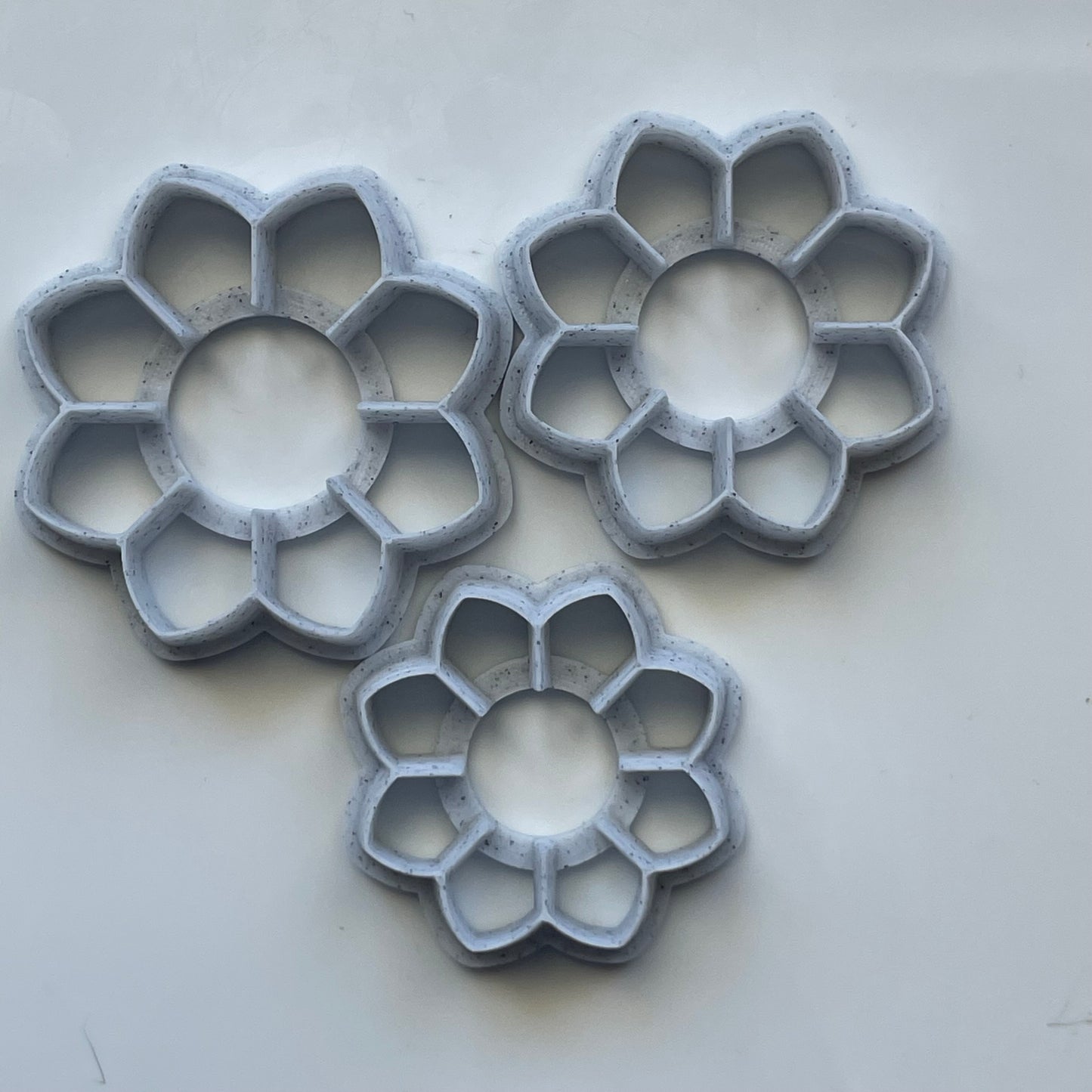 Layered flowers cutter set - made for use with polymer clay