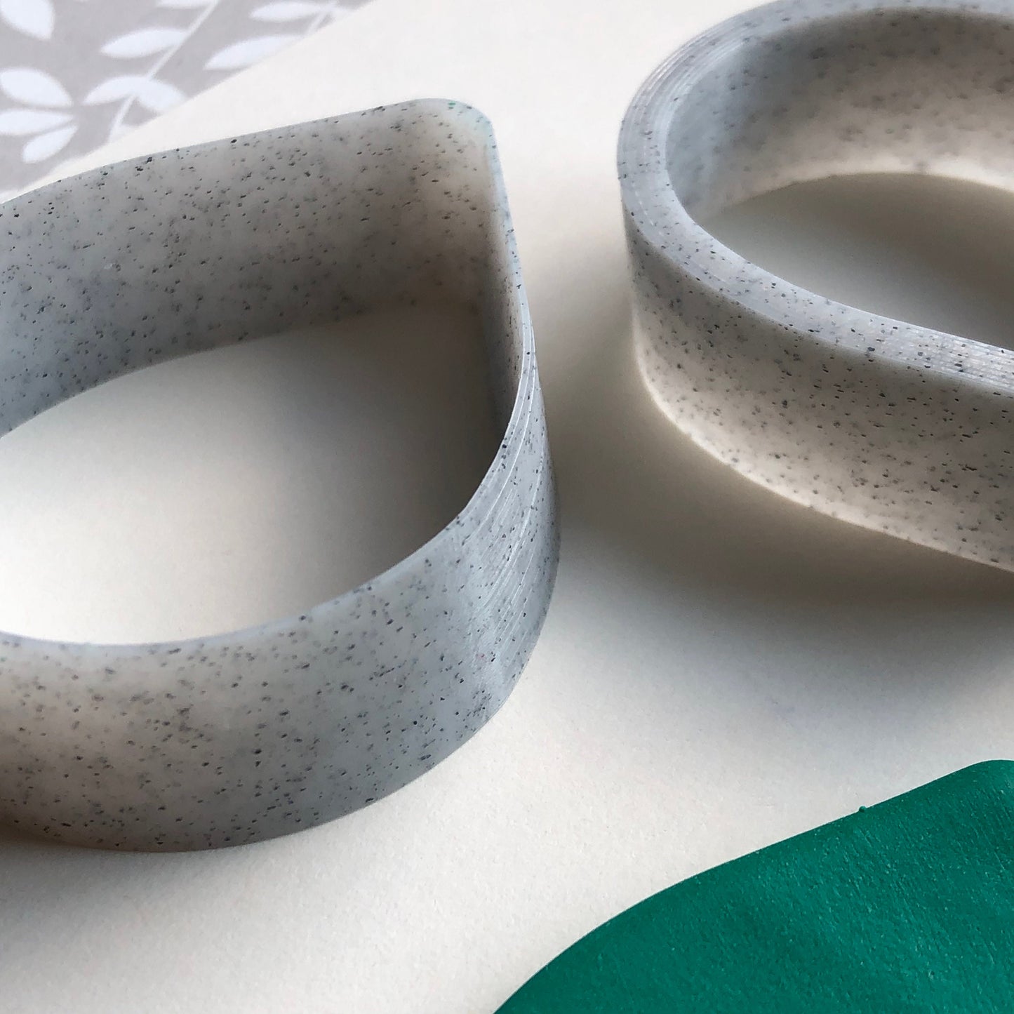 Round teardrop shape cutter set - made for use with polymer clay