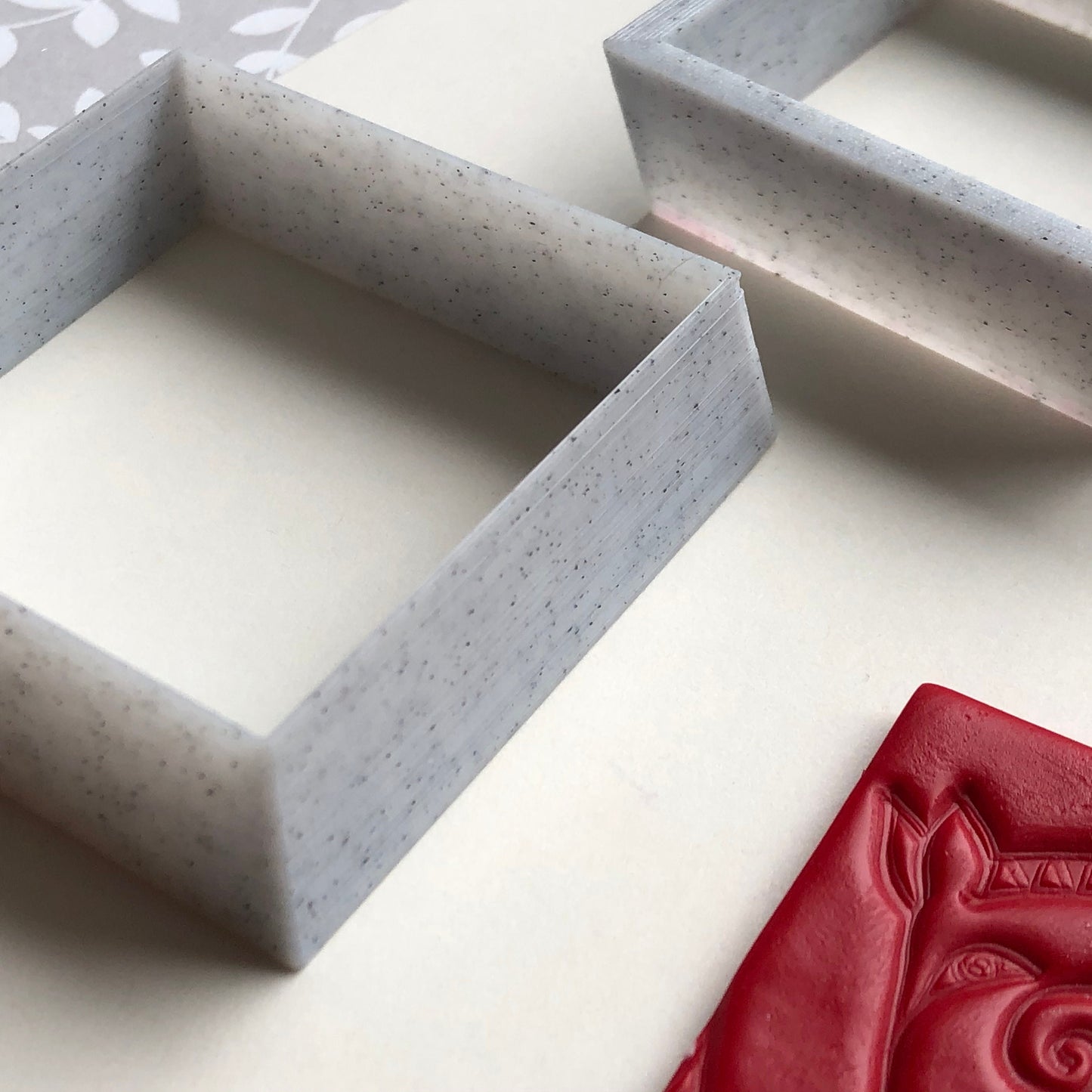 Square shape (with sharp corners) cutter set  - made for use with polymer clay