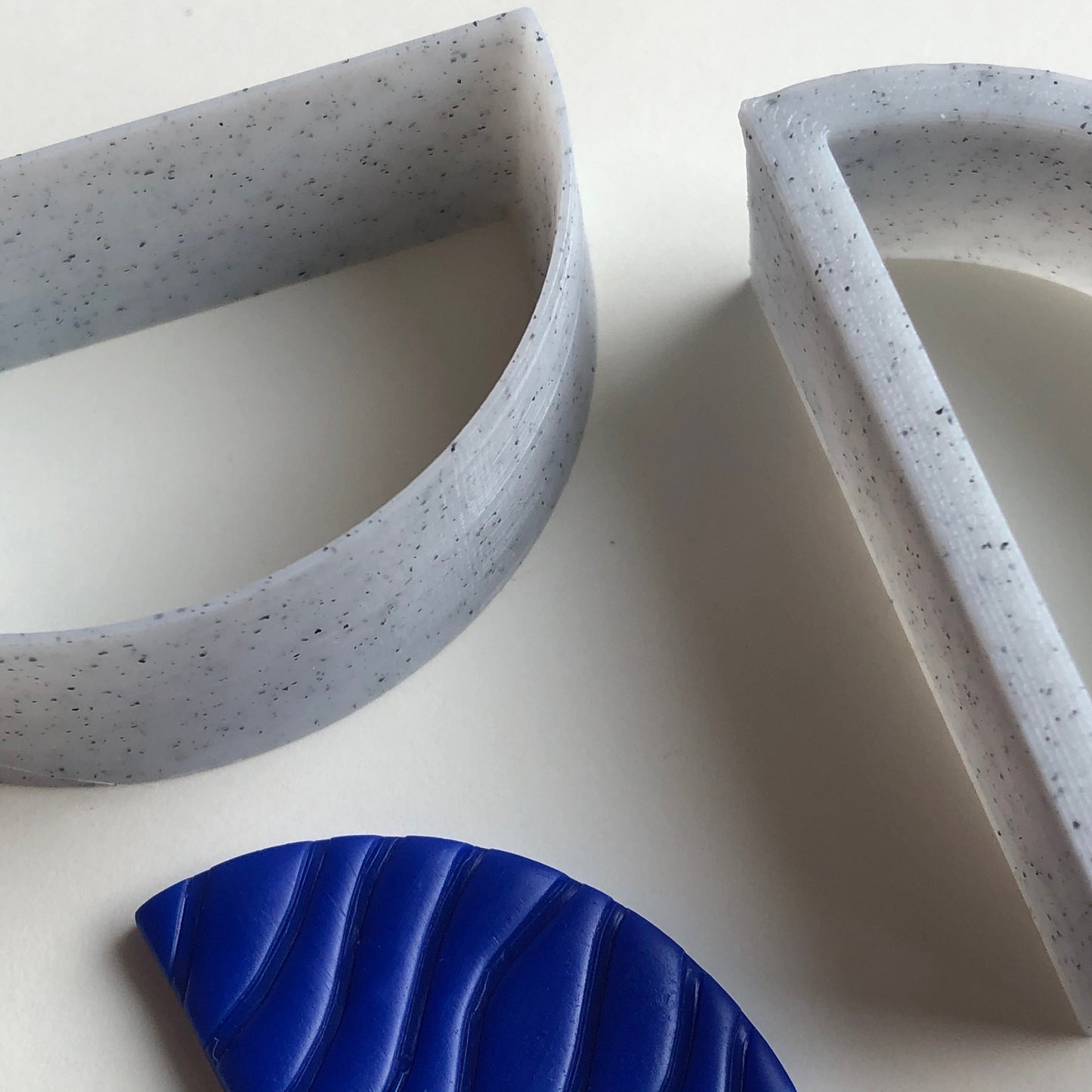 Half circle shape cutter set - made for use with polymer clay