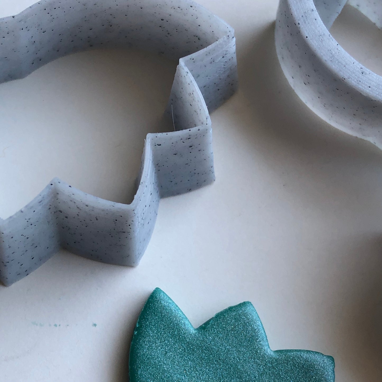 Lotus shape cutter set - made for use with polymer clay